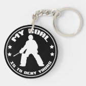 Field Hockey Goalie 'My Goal' Keyring Sleutelhanger (Achterkant)