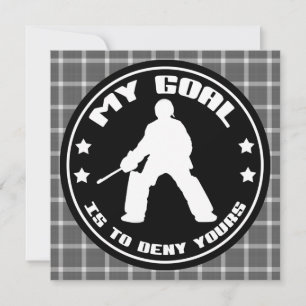 Field Hockey Goalie Quote Custom Invitations Kaart