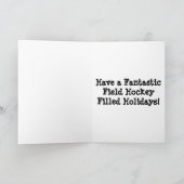 Field Hockey Goalie Quote-kerstkaart Feestdagen Kaart (Binnen)