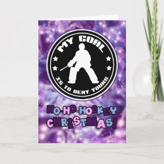 Field Hockey Goalie Quote-kerstkaart Feestdagen Kaart