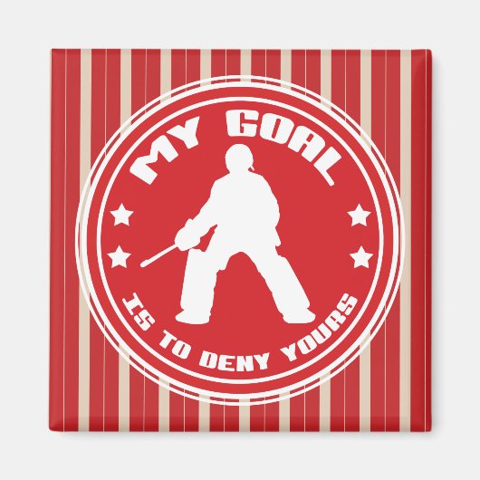 Field Hockey Goalie Quote Magneet (Voorkant)