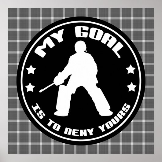 Field Hockey Goalie Quote Poster Print (Voorkant)