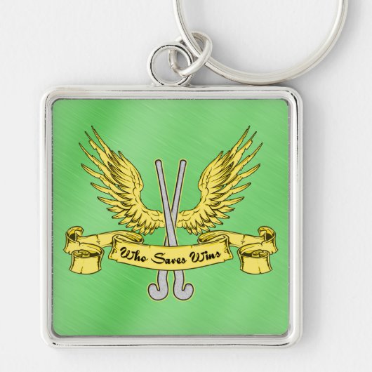 Field Hockey Goalie Sleutelhanger (Voorkant)