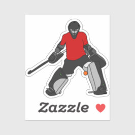 Field Hockey Goalie Sticker - Rood 2