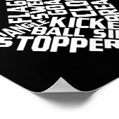 Field Hockey Goalie Word Art Poster (Hoek)