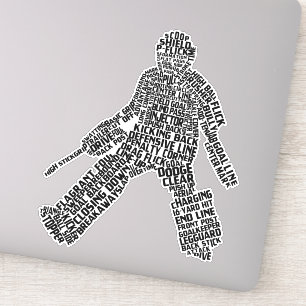 Field Hockey Goalie Word Art Sticker