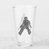 Field Hockey Goalkeeper Word Art Glas (Achterkant)
