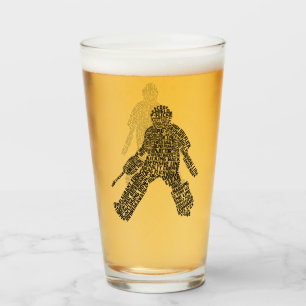 Field Hockey Goalkeeper Word Art Glas