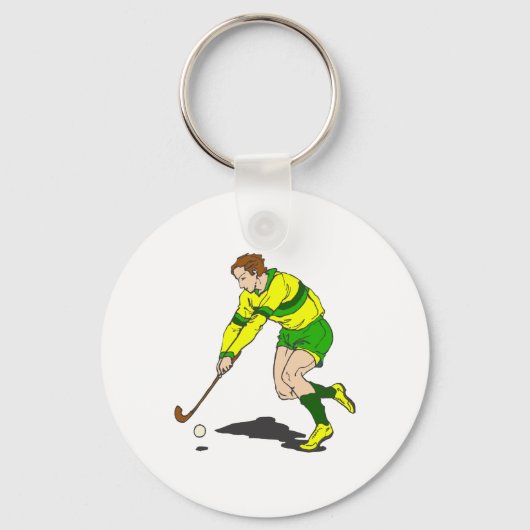 Field Hockey Guy Sleutelhanger (Voorkant)
