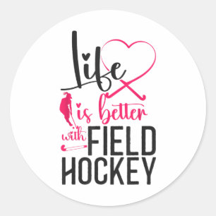 Field Hockey Hart Leven Is Beter Field Hockey Ronde Sticker