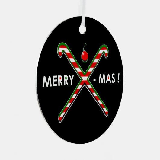 Field Hockey Holiday Cadeau Metalen Ornament (Voorkant Rechts)