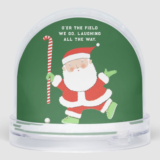 Field Hockey Holiday Cadeau Sneeuwbol (Achterkant)