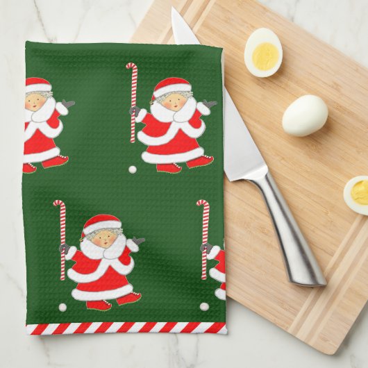 Field Hockey Holiday Cadeau Theedoek (Quarter Fold)