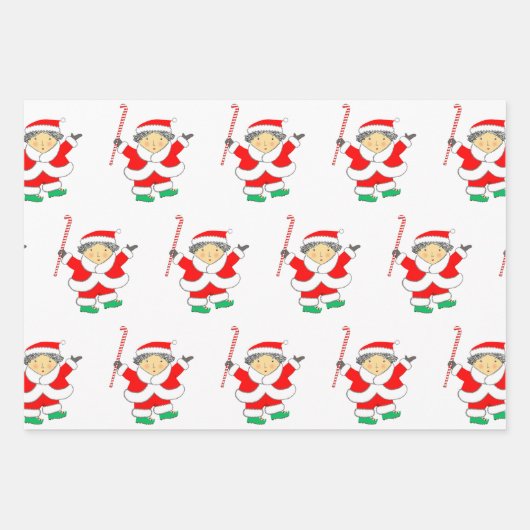 Field Hockey Holiday Gift Wrapping Paper (Voorkant 2)