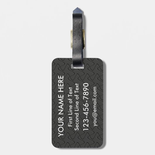 Field Hockey Hustlie Hit & Nooit stoppen met het L Bagagelabel (Achterkant verticaal)