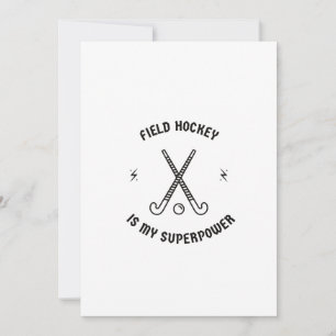 Field hockey is my superpower feestdagenkaart