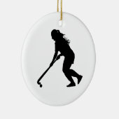 Field Hockey Keramisch Ornament (Rechts)