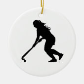 Field Hockey Keramisch Ornament (Voorkant)