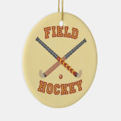 Field Hockey Keramisch Ornament (Rechts)