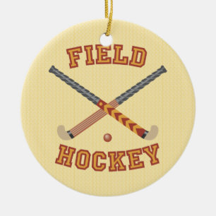 Field Hockey Keramisch Ornament