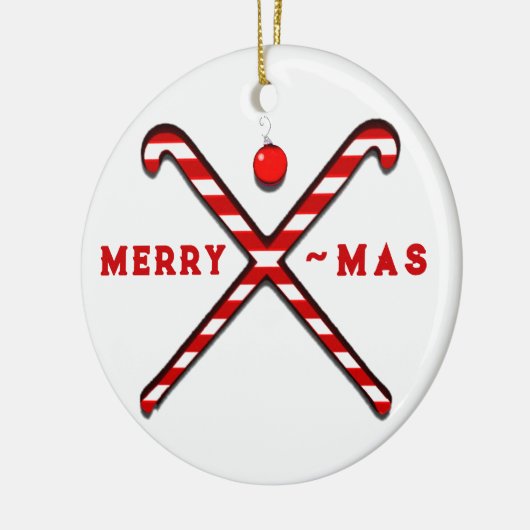 Field Hockey Kerst Keepsake Keramisch Ornament (Links)