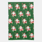 Field Hockey Kerst Keuken Handdoek (Verticaal)