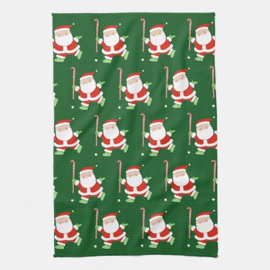 Field Hockey Kerst Keuken Handdoek (Verticaal)