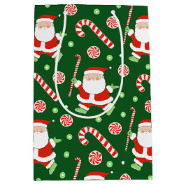 Field Hockey Kerst Vakantie Medium Gift Bag Cadeauzakje