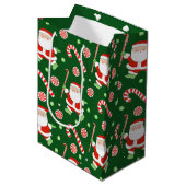 Field Hockey Kerst Vakantie Medium Gift Bag Medium Cadeauzakje (Voorkant Gekanteld)