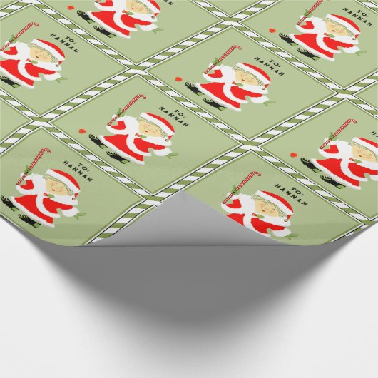 Field Hockey Kerstmis Cadeaupapier (Hoek)