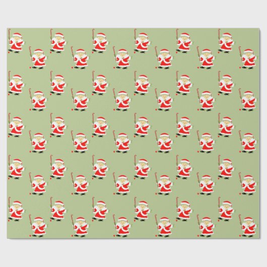 Field Hockey Kerstmis Cadeaupapier (Vlak)