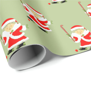Field Hockey Kerstmis Cadeaupapier