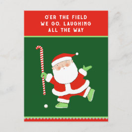 Field Hockey Kerstmis Feestdagenkaart