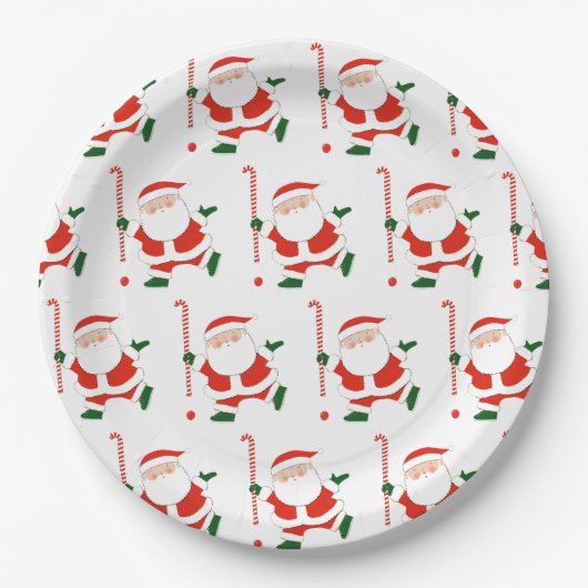 Field Hockey Kerstmis Papieren Bordje (Voorkant)