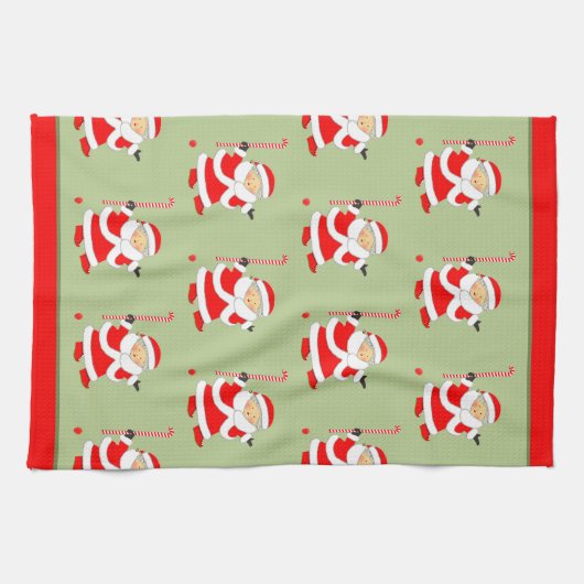 Field Hockey Kerstmis Theedoek (Horizontaal)