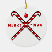 Field Hockey-kerstversiering Keramisch Ornament (Voorkant)
