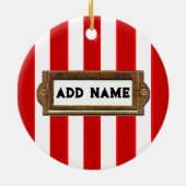 Field Hockey-kerstversiering Keramisch Ornament (Achterkant)