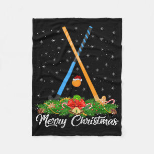 Field Hockey Liefhebber Bijpassende Kerstman Hoed  Fleece Deken