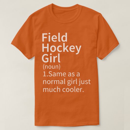 Field Hockey Meisje Definitie 1 T-shirt (Design voorkant)