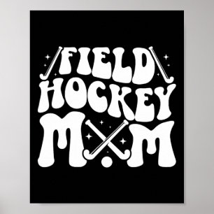 Field Hockey Moeder Groovy Moeder Van Een Field Ho Poster