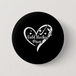Field Hockey Moeder Hart Moeder Van Een Field Hock Ronde Button 5,7 Cm