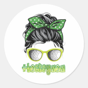 Field Hockey Moeder Shirt Vrouwen Hockey Speler Mo Ronde Sticker