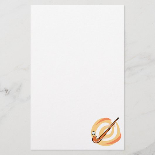 Field Hockey oranje logo Briefpapier (Voorkant)