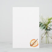 Field Hockey oranje logo Briefpapier (Staand voorkant)