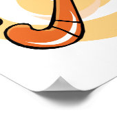 Field Hockey oranje logo Poster (Hoek)