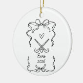  Field Hockey Ornament, Christmas Coquette  Keramisch Ornament (Links)