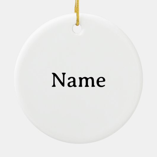 Field Hockey Ornament w/Name White (Achterkant)