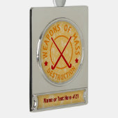 Field Hockey Personalized kerstversiering Verzilverd Banner Ornament (Rechts)