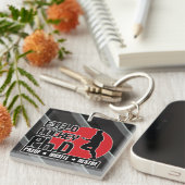 Field Hockey PH.d Acryllic Sleutelhanger Keyring (Voorkant Rechts)