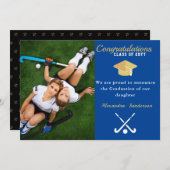 Field Hockey Photo afstuderen class van 2022 Anno Aankondiging (Voorkant / Achterkant)
